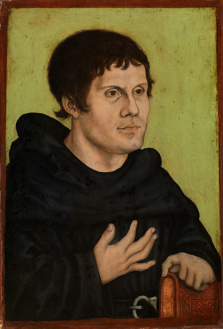 Werkstatt Lucas Cranach d. Ä. - Posthumes Bildnis Martin Luthers als Augustinermönch