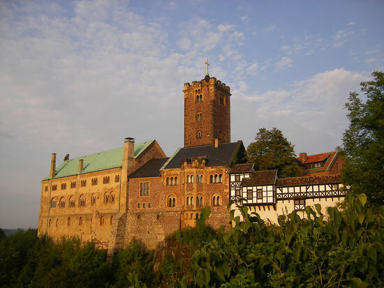 Außenansicht der Wartburg in Eisenach