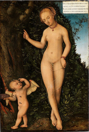 Lucas Cranach d. Ä. - Venus mit Armor als Honigdieb